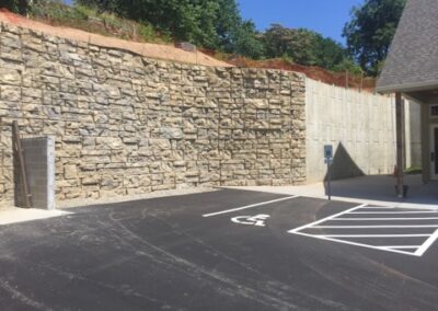 stone retaining wall