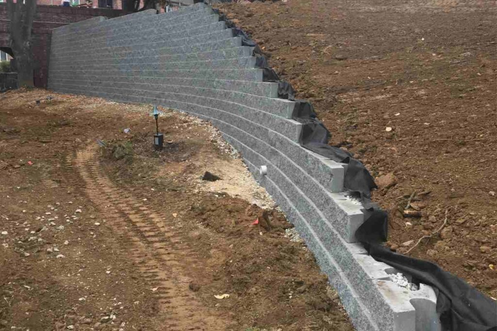Rockwood, Missouri Retaining Wall in Work done by RWPS team